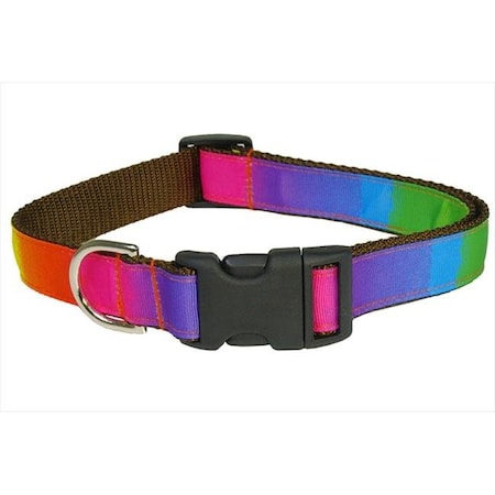 Dog Collar; Rainbow - Medium